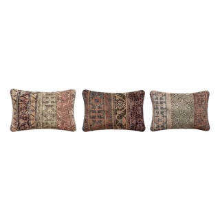 Brown Oushak Rug Pillow Cover 16'' X 24'' - Set of Three For Sale