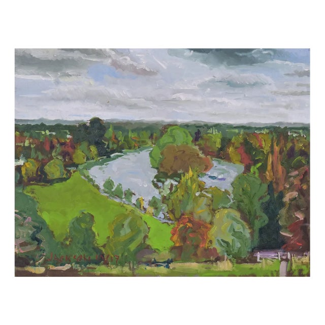 Jackson, Richmond Terrace in Autumn, 2017, Oil on Board For Sale