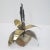 Mid Century Modern Metal Art Brass Cattails With Marble Base Signed Jason For Sale - Image 9 of 9