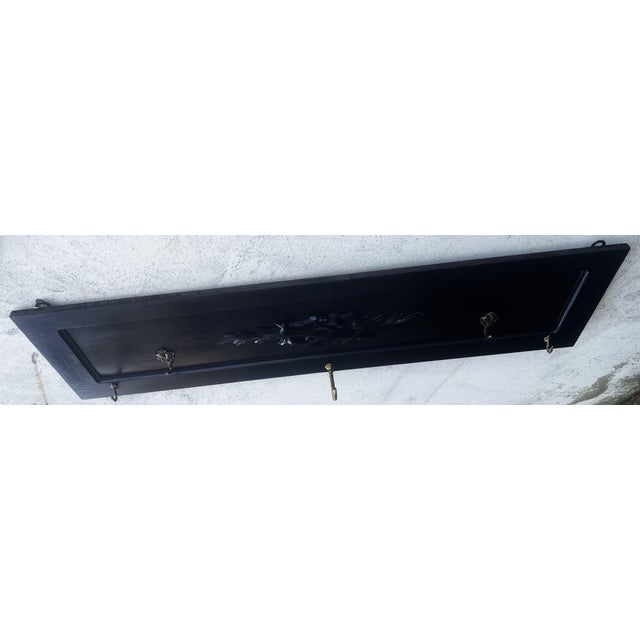 Antique Black Wall Coat Rack, 1890s For Sale - Image 9 of 18