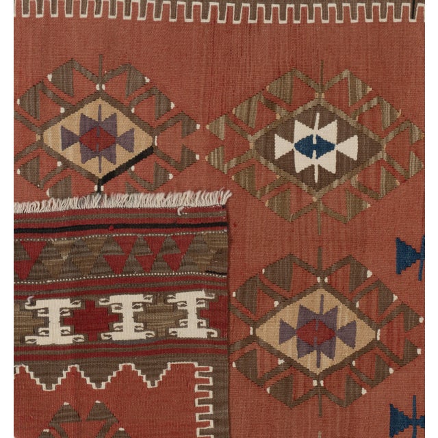 Contemporary Vintage Circa 1940 Turkish Flat Weave Kilim Rug 3ft 8in X 5ft 7in For Sale - Image 3 of 8