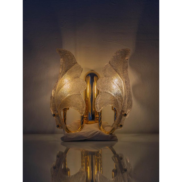 Mid-Century Graniglia Glass Wall Sconce, Italy, 1960s For Sale - Image 9 of 10
