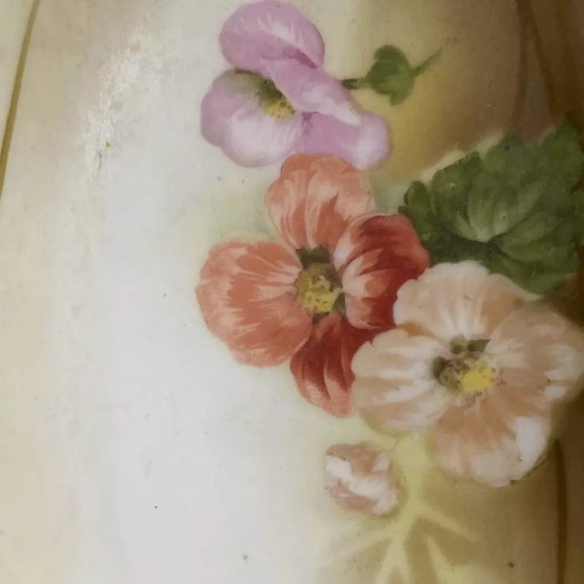 18th Century 18th Century Rs Prussia Tillowitz Oval Relish Dish with Hand Painted Flowers For Sale - Image 5 of 5