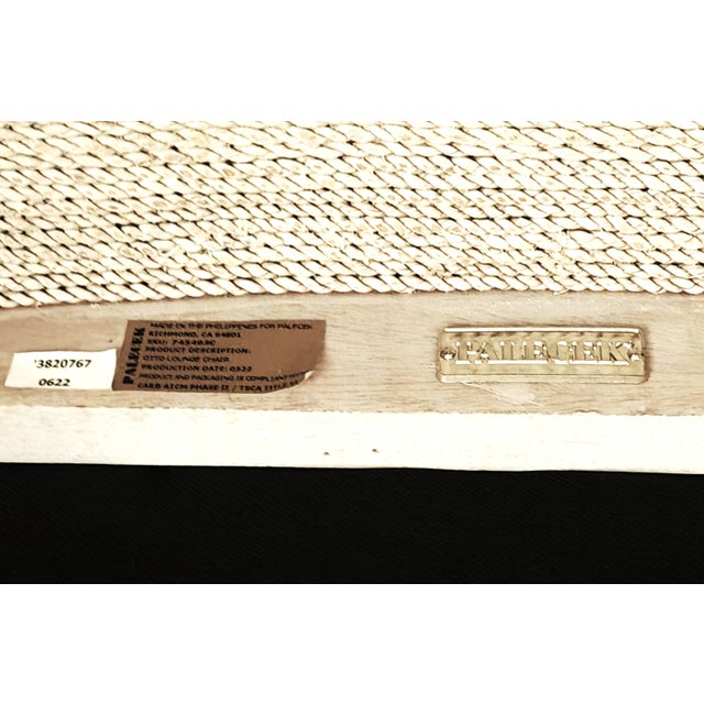 Palecek Otto Coastal White Performance Whitewash Woven Striped Rope Occasional Chair For Sale - Image 9 of 9
