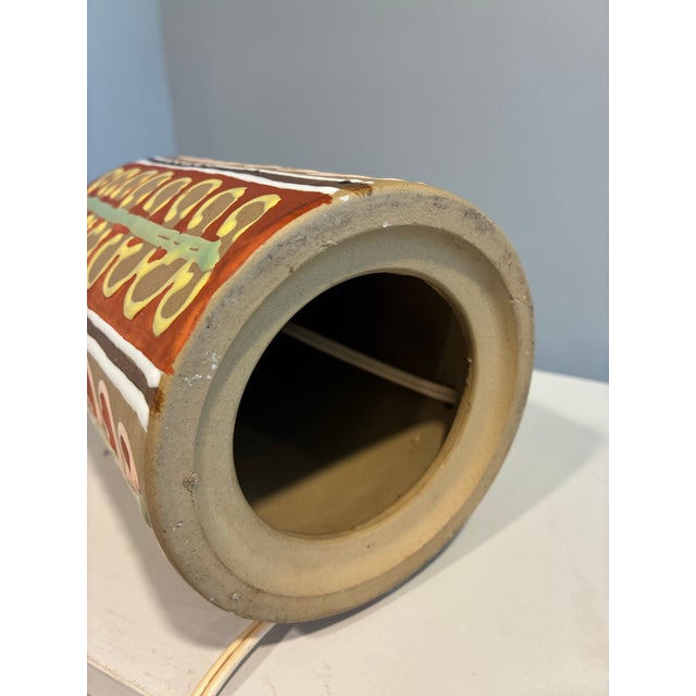 1970s Mid-Century Modern Brutalist Studio Stoneware Pottery Table Lamp Scandinavian 1970’s For Sale - Image 5 of 11