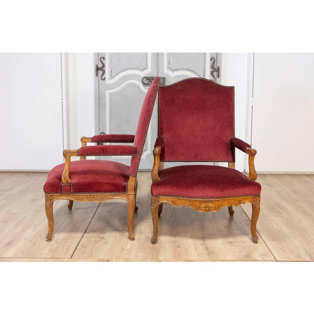 Wood Pair of 19th Century French Arm Chairs For Sale - Image 7 of 14