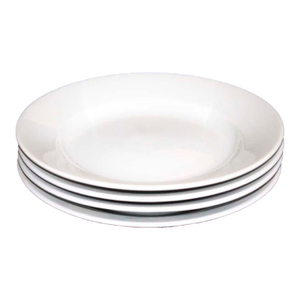 Apilco Classic Whiteware Porcelain Bread Plates Made in France - Set of 4