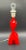 Sculptural Mid-Century Porcelain Lamp in the style of Heifetz, Space Age, Red For Sale - Image 15 of 15