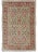 Pink, Ivory, Mocha Brown and Green Floral Design Mid-Century Turkish Oushak Rug For Sale