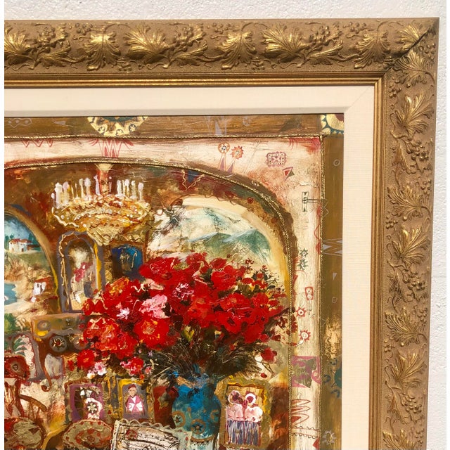 Gold Kim Tkatch (Born1963-) Oil on Canvas Original Signed Painting Framed For Sale - Image 8 of 14
