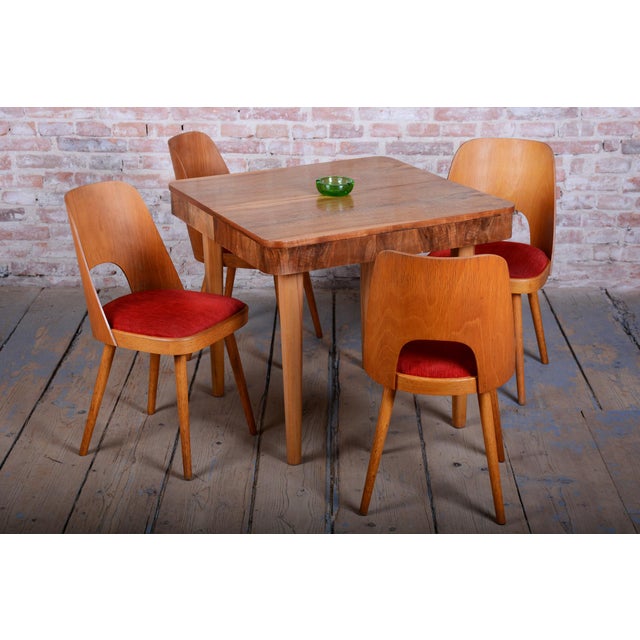 Wood Mid-Century Beech Chairs by O. Haerdtl, Czech, 1950s, Set of 4 For Sale - Image 7 of 18