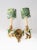 French Wall Light in Bronze with Green Crystals, 1890s For Sale - Image 5 of 11