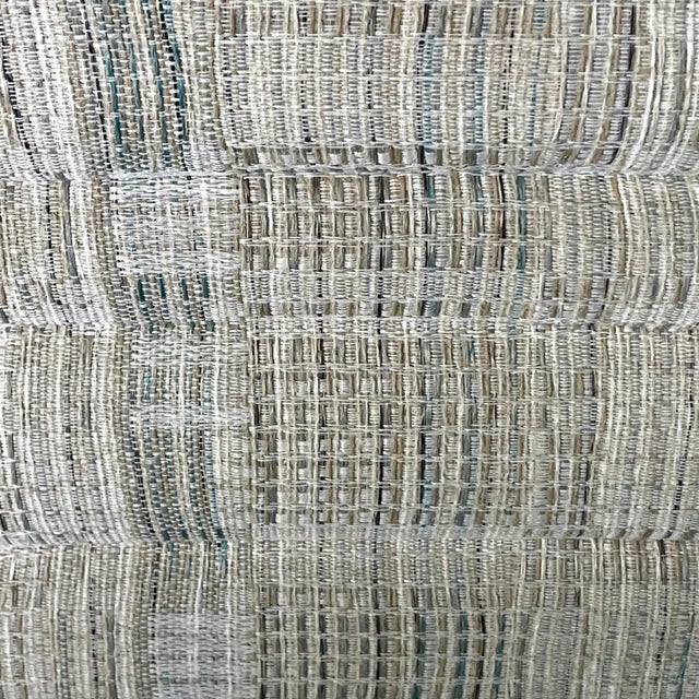 A vintage set of Danish Modernist high backed sling style teak framed dining chairs that has a sense of chic that remains...