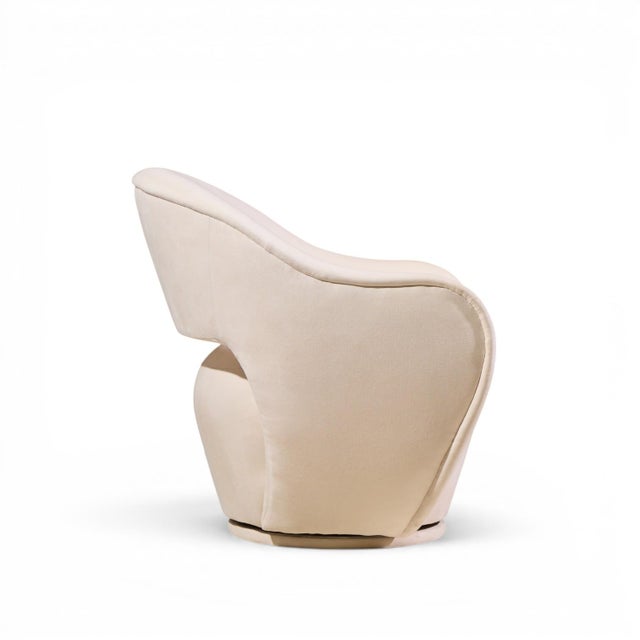 Vladimir Kagan for Directional Model 100a Mid Century Swivel Lounge Chairs - Pair For Sale - Image 11 of 13