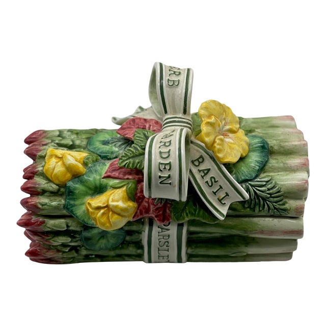 Fitz & Floyd Herb Garden Covered Asparagus Server Chairish