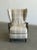1970s Swedish Highback Lounge Chair in Plaid For Sale - Image 4 of 17
