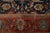 1880s Antique Floral Persian Sultanabad Wool Rug in Dark Blue For Sale - Image 11 of 12