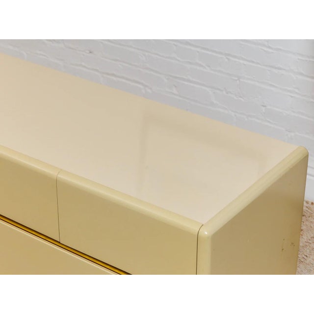 Mid 20th Century Lane Post Modern Dresser Brass Plinth Base For Sale - Image 11 of 12