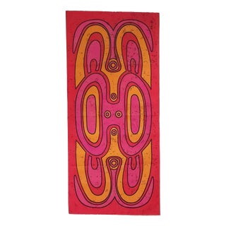 Mid-Century German Pop Art Screen-Printed Wall Hanging by Traute Sänger, 1970s For Sale