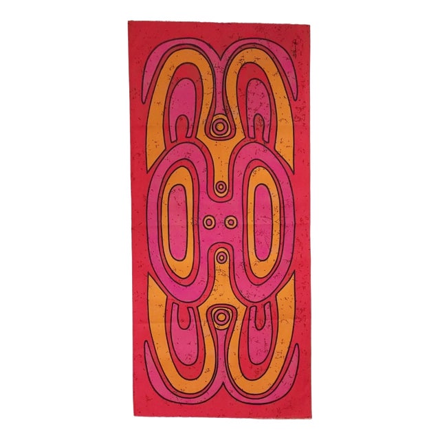 Mid-Century German Pop Art Screen-Printed Wall Hanging by Traute Sänger, 1970s For Sale
