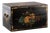 Tole Painted Black Lacquer Silverware Flatware Chest For Sale