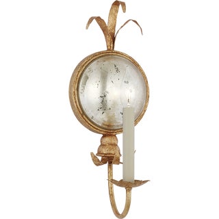 Chapman & Myers for Visual Comfort Signature Gramercy Medium Single Sconce in Gilded Iron For Sale