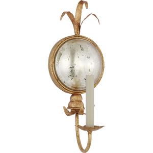 Chapman & Myers for Visual Comfort Signature Gramercy Medium Single Sconce in Gilded Iron