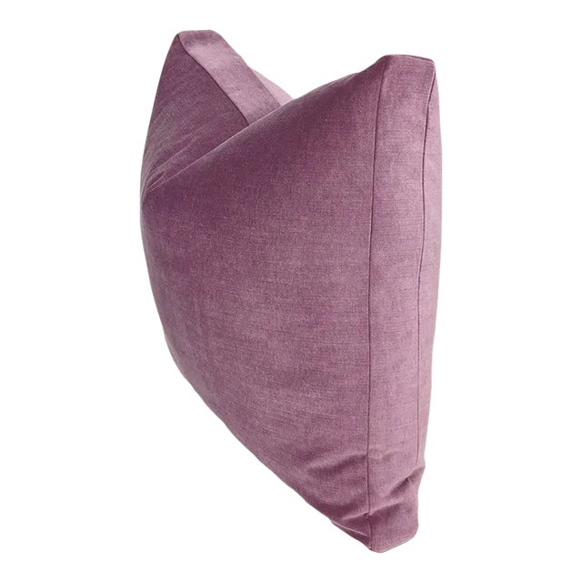 Mauve Box Pillow With Feather Down Insert For Sale