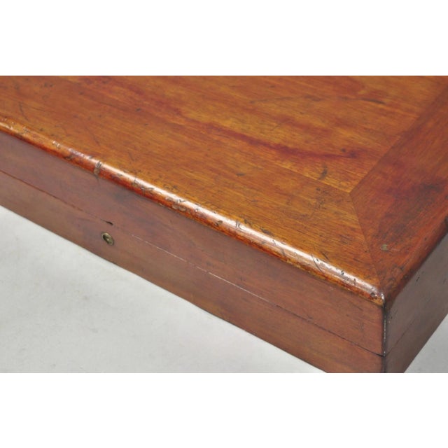 Antique S Kind & Sons Edwardian Mahogany Fitted Silverware Flatware Case Chest For Sale - Image 18 of 18