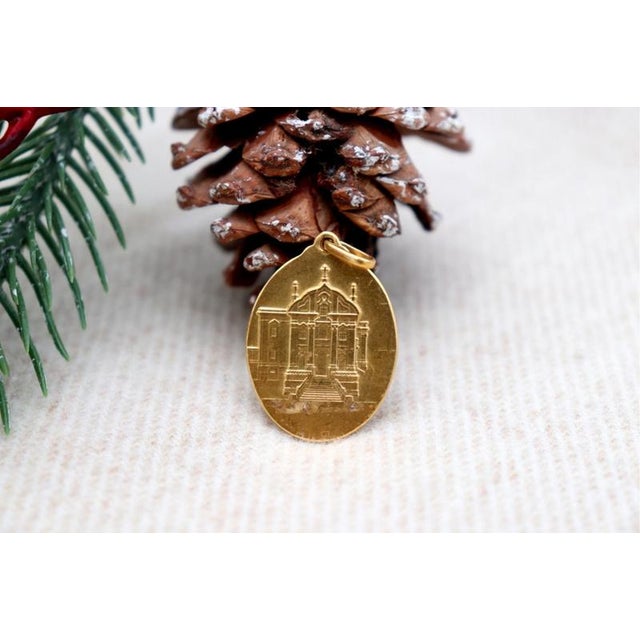 19.2k Gold Saint Anthony of Lisbon Pendant For Sale - Image 3 of 7