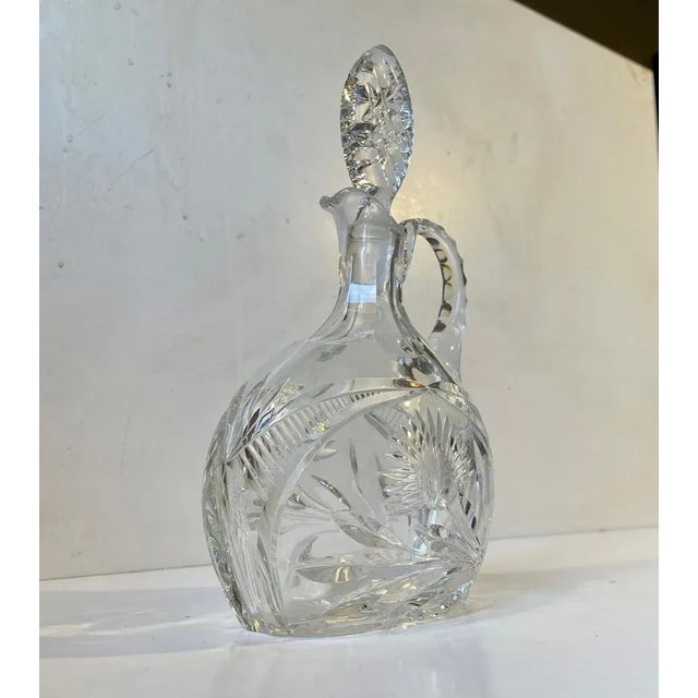 1950s French Cut Crystal Decanter from Cristal De Lorraine, 1950s For Sale - Image 5 of 13
