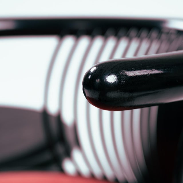 Black Vis-a-Vis Chair by Herbert Ohl for Lübke, 1980s For Sale - Image 13 of 15