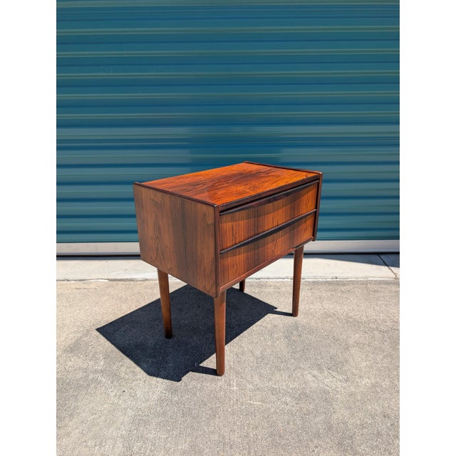 1960s Danish Mid Century Modern Rosewood Nightstand/End Table, C1960s For Sale - Image 5 of 11