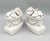 Italian White Glazed Ceramic Floral Double Candle Holders — Hollywood Regency / Neoclassical For Sale In Houston - Image 6 of 15