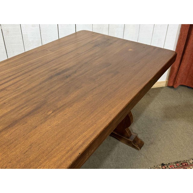 Brown Vintage Mahogany Monastery Table, 1970s For Sale - Image 8 of 18