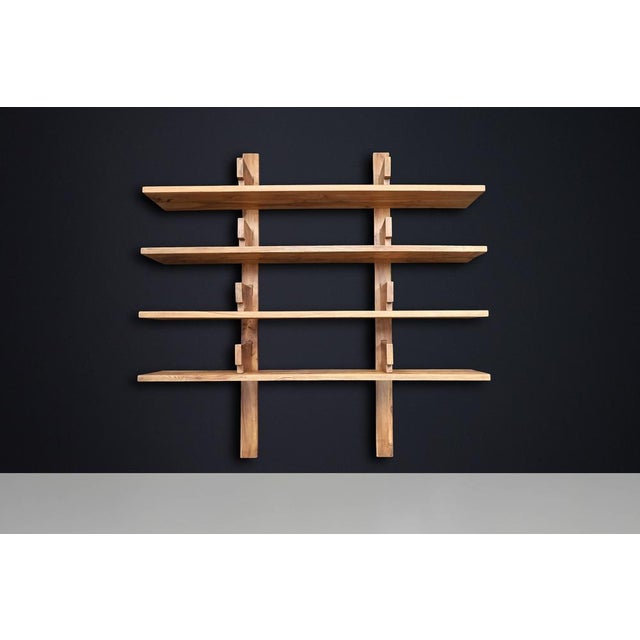 Patinated Elm Bookshelf in the style of Pierre Chapo, France, 1970s For Sale - Image 9 of 18