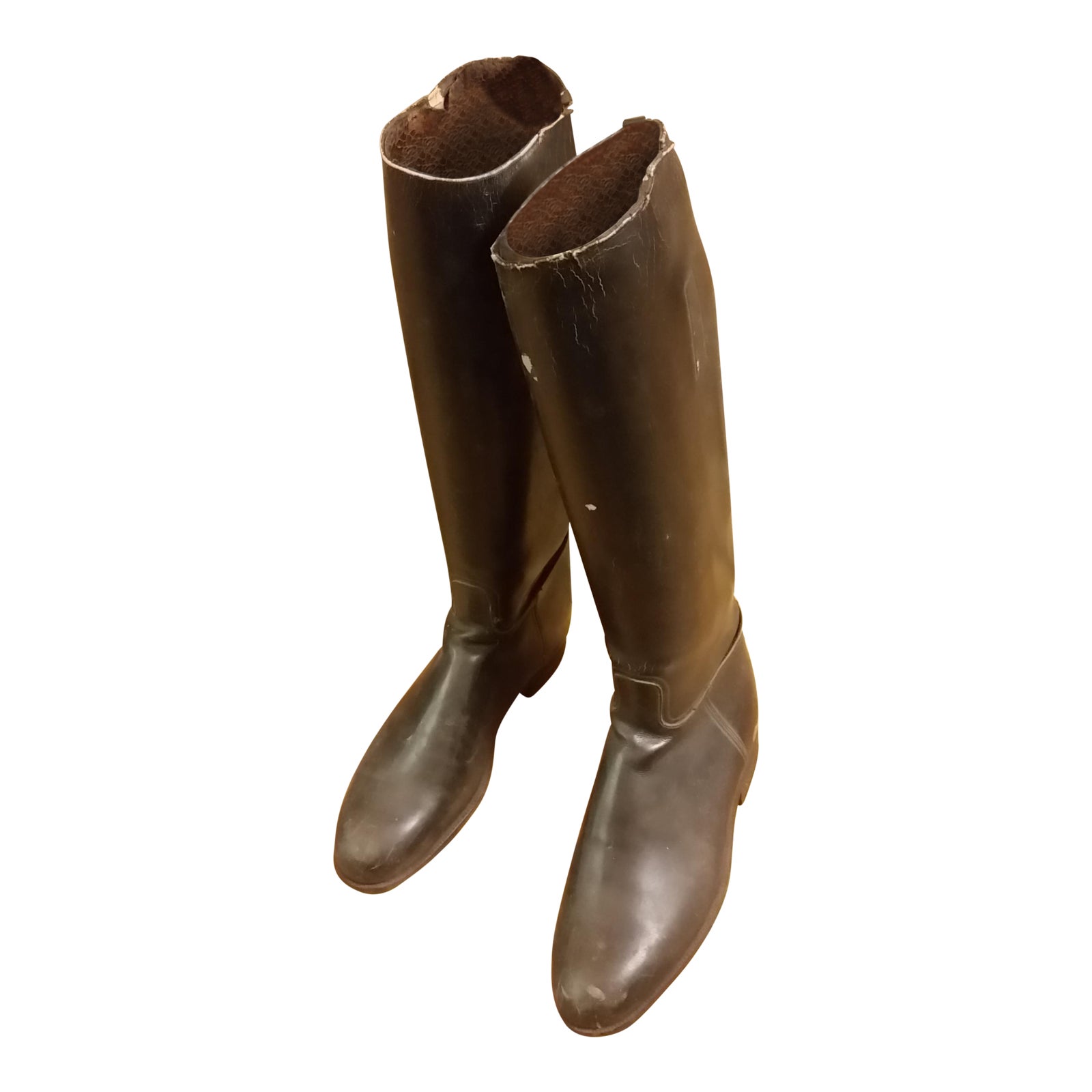 Vintage Black Leather Equestrian Riding Boots a Pair Chairish