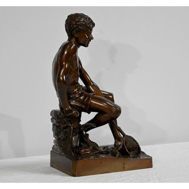 Bronze with brown patina signed on the terrace by the French sculptor R.Guillaume (XXth). This sculpture, full of...