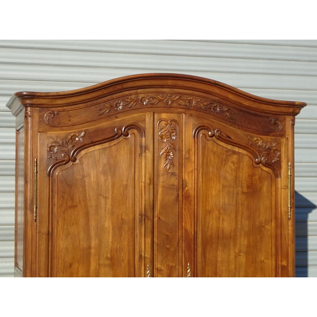 Louis XV Walnut Wardrobe, 1970s For Sale - Image 3 of 18
