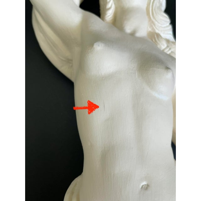 Vintage Neoclassical Nude Standing Aphrodite Plaster Sculpture For Sale - Image 11 of 13