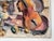 1974 Edward Urban Impressionist Still Life Oil on Canvas Painting, Wood Framed For Sale - Image 9 of 11
