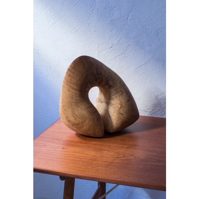 Brown Danish Free Form Sculpture in Maple For Sale - Image 8 of 12