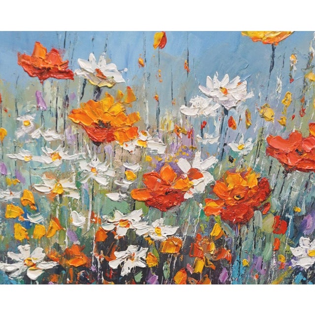Impressionist Original Oil Painting, Flowers For Sale - Image 3 of 5
