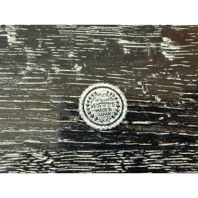 Vintage Mid Century Black Wood Tray by Nasco For Sale - Image 10 of 10