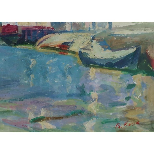 Seascape Oil Painting, Ukrainian Artist Kozik, 1970s For Sale - Image 6 of 6