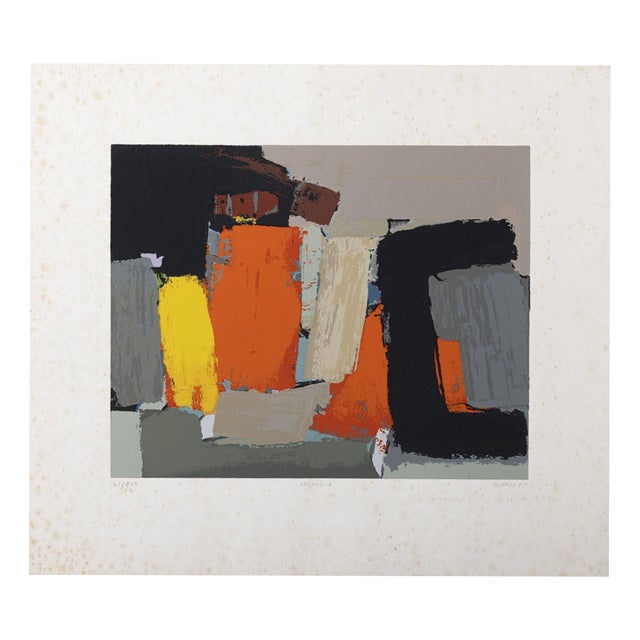 Zulmiro De Carvalho, Composition, 1985, Screenprint For Sale
