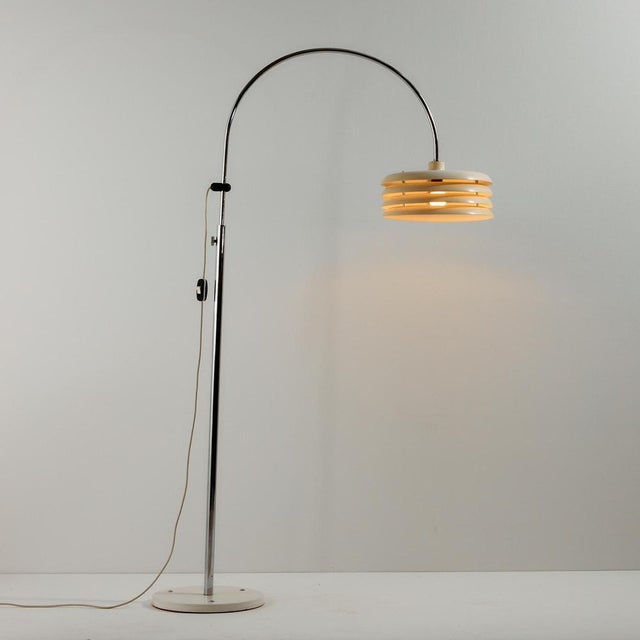 A Hungarian icon: four-lamella metal floor lamp from the 1970s designed by Borsfay Tamás. One of the most outstanding...