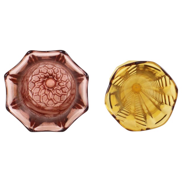 Art Deco Colored Glass Vases, 1930s, Set of 2 For Sale - Image 10 of 13