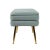 Transitional Ziva Sea Blue Velvet Storage Bench For Sale - Image 3 of 7