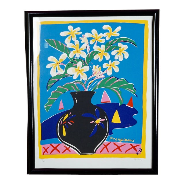 Mid 20th Century Ken Done "Frangipani" Silkscreen Print 612/665 Autographed For Sale